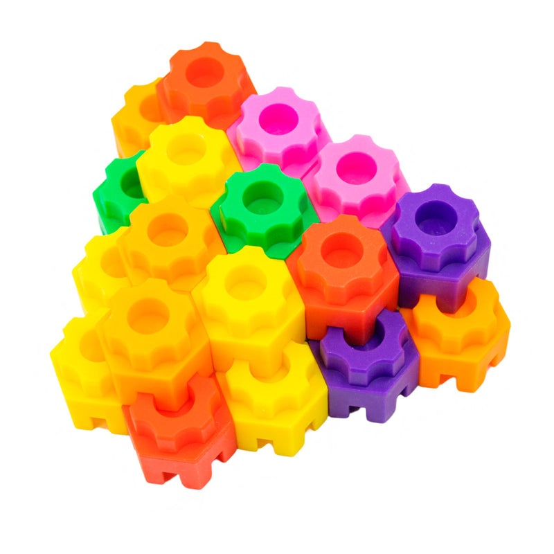 Brinquedo De Montar Interativo Plastico Blocos Infantil Coloridos Hexagonais Encaixar