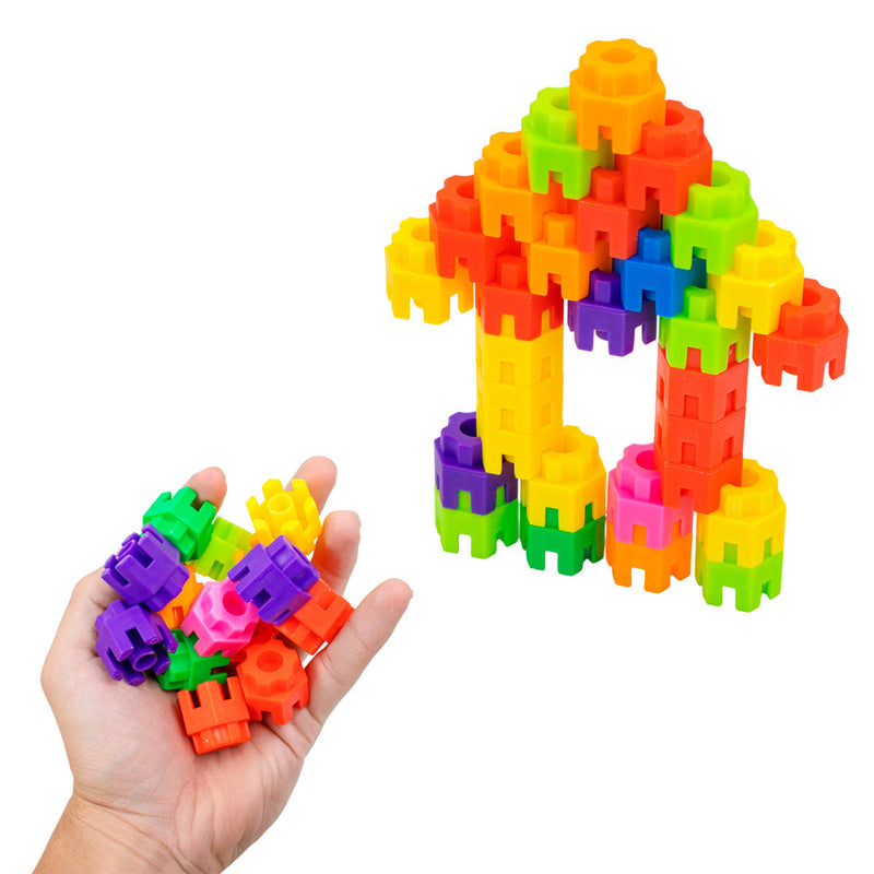 Brinquedo De Montar Interativo Plastico Blocos Infantil Coloridos Hexagonais Encaixar