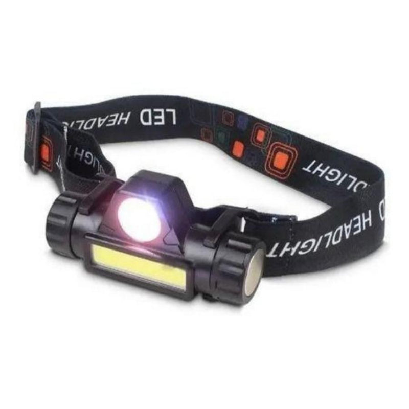 Lanterna De Cabeça 1 Led Com Sinalizador High Power HeadLamp