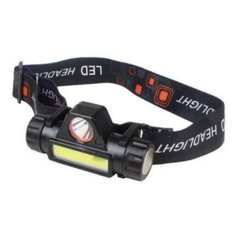 Lanterna De Cabeça 1 Led Com Sinalizador High Power HeadLamp