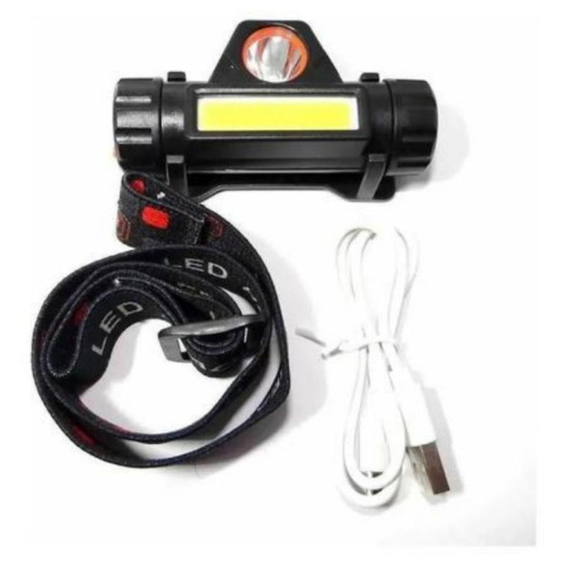 Lanterna De Cabeça 1 Led Com Sinalizador High Power HeadLamp