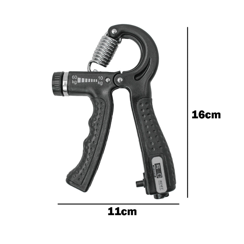 Hand Grip Mão Ajustavel 60kg C/ Contador Flexor De Punho Antebraço Crossfit Fisioterapia