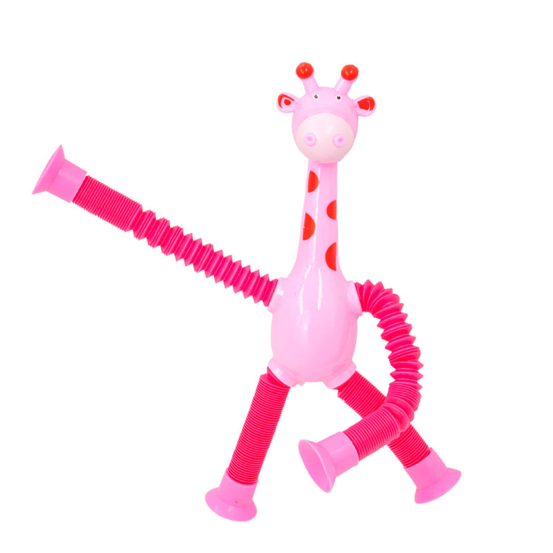 Girafa Pop It Tubo Led Estica Puxa Gruda Brinquedo Infantil