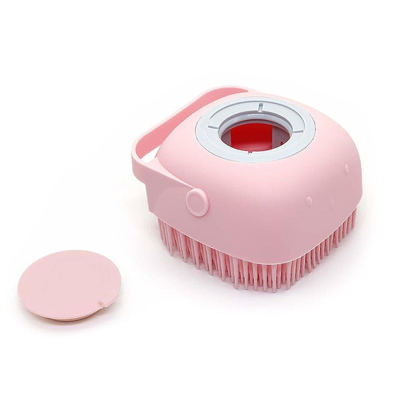 Esponja De Silicone Para Banho Massageador Dispenser Shampoo Sabonete Escova Crianças Adultos e Pets