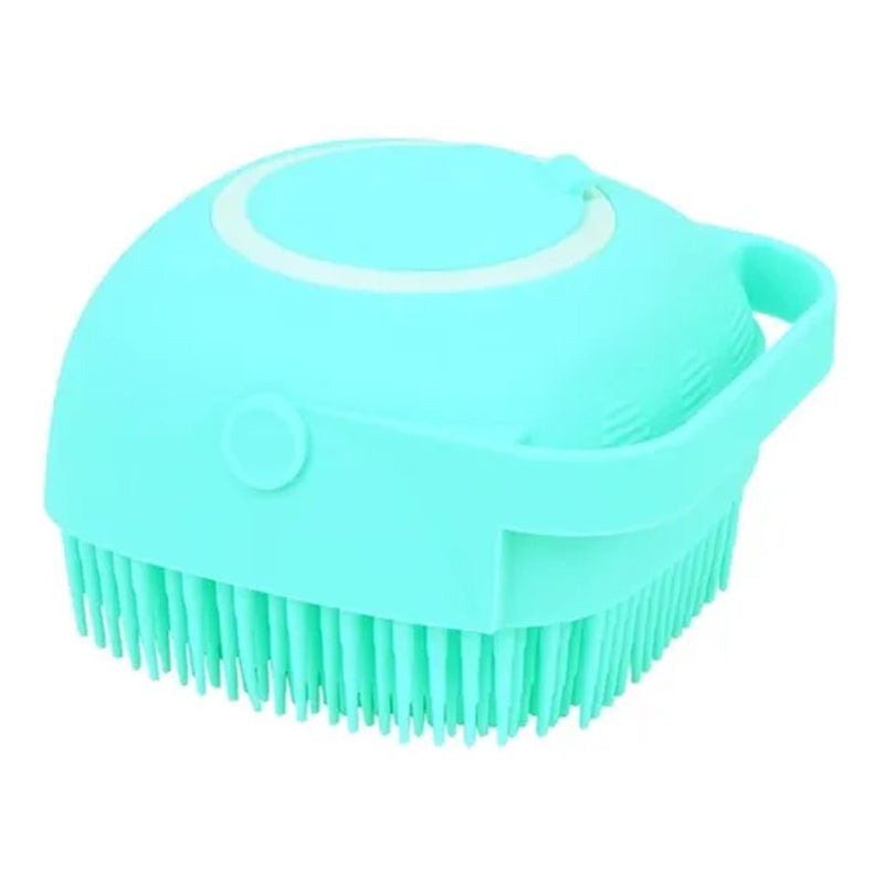 Esponja De Silicone Para Banho Massageador Dispenser Shampoo Sabonete Escova Crianças Adultos e Pets